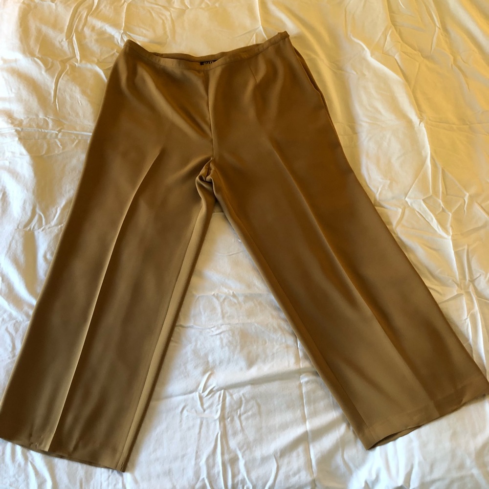 Bob Mackie Camel Side Zip Pants